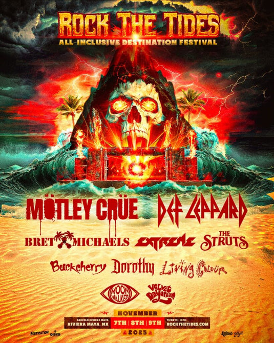 Rock the Tides 2025 en Riviera Maya: ¡Def Leppard y Mötley Crüe arrasan la costa!