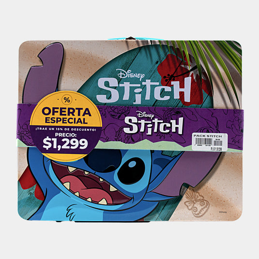 Pack Stitch Disney Edición Especial | Lonchera Coleccionable + Libros + Figuras